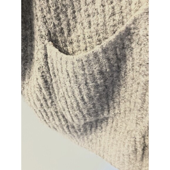 Dreamers Womens Fuzzy Cardigan Gray Sweater Size M/L - Picture 5 of 8